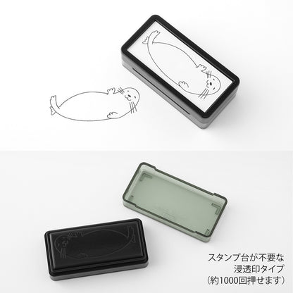 Midori Paintable Stamp Pre-inked Half Size Seal