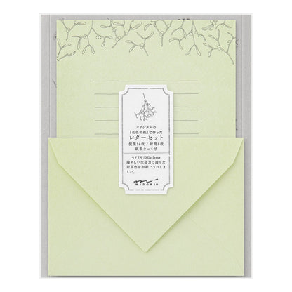 Papeteria Midori 317 Flower Color Washi Paper Zielona