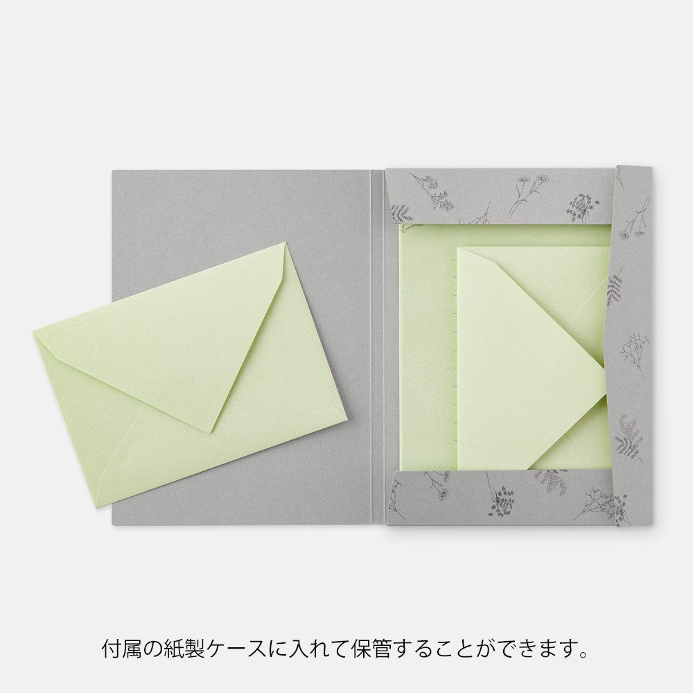 Papeteria Midori 317 Flower Color Washi Paper Zielona
