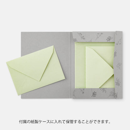 Papeteria Midori 317 Flower Color Washi Paper Zielona