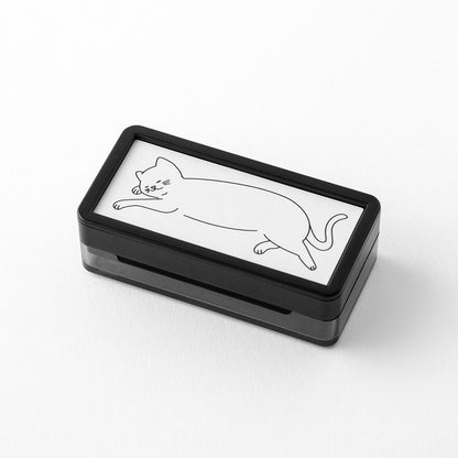 Pieczątka Midori Paintable Stamp Pre-inked Half Size Kot