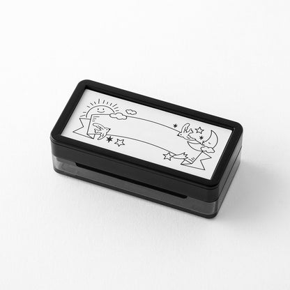 Midori Paintable Stamp Pre-inked Half Size Weather