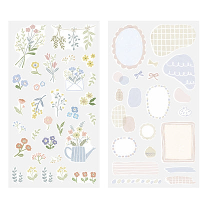 Midori Two Sheets Stickers | Flower