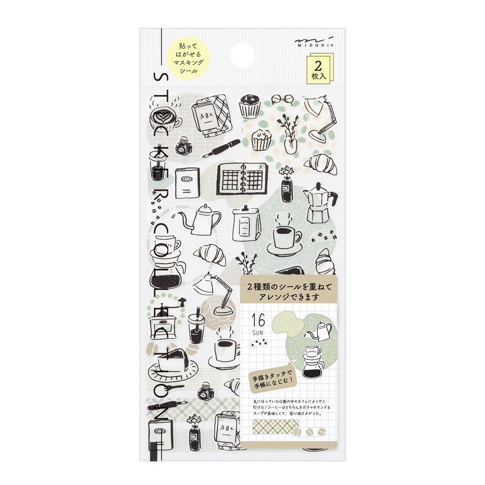 Midori Two Sheets Stickers | Monotone Café