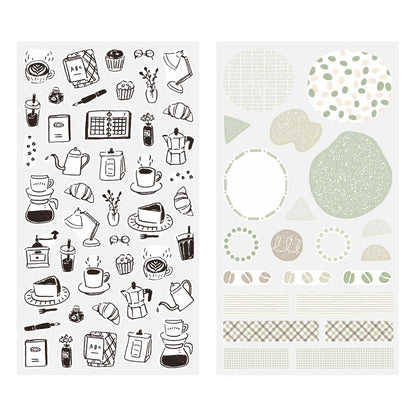 Midori Two Sheets Stickers | Monotone Café