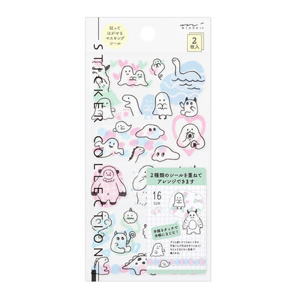 Midori Two Sheets Stickers | Monster