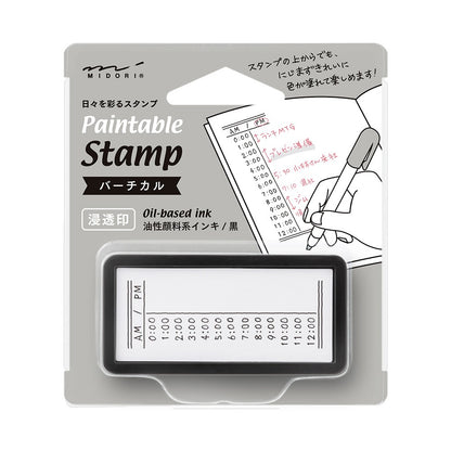 Pieczątka Midori Paintable Pre-inked Half Size | Vertical