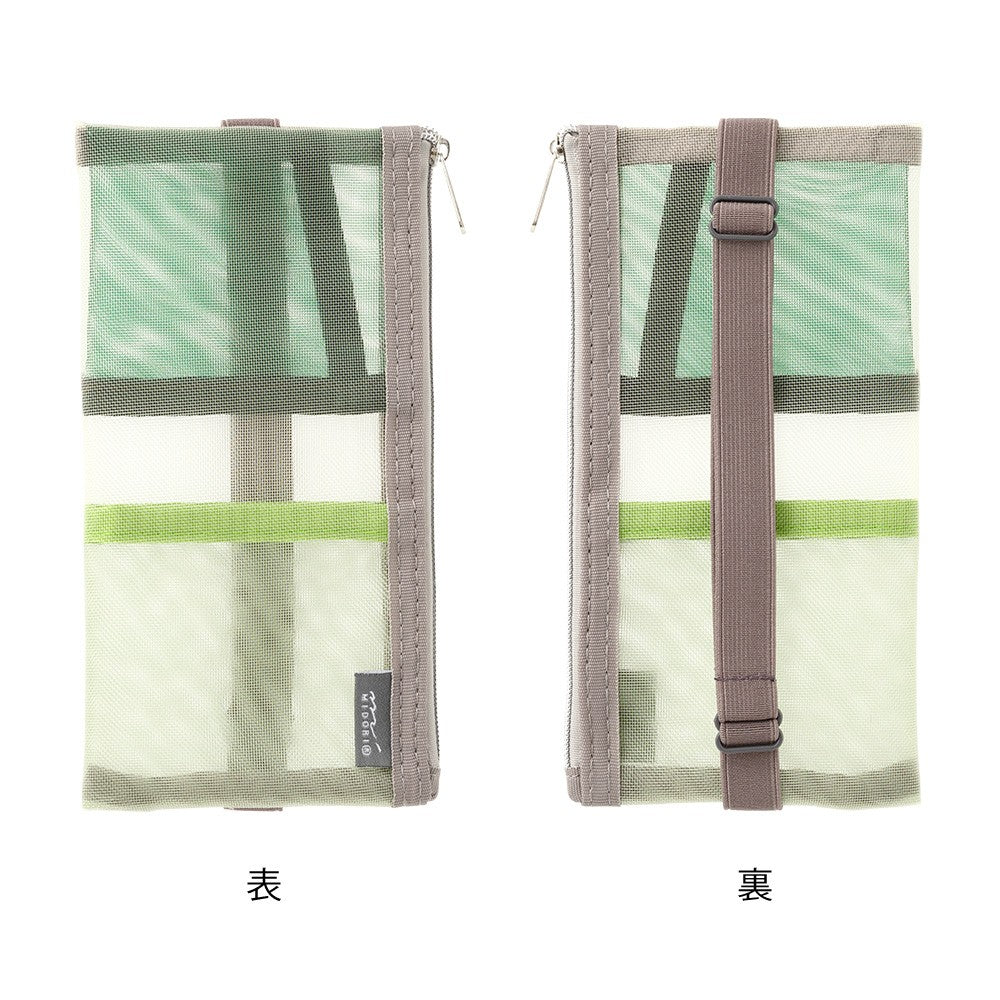 Etui Midori Book band Pen Mesh w kolorze zielonym.