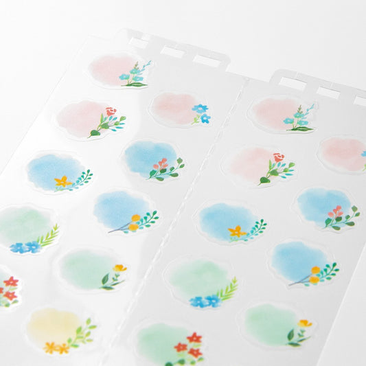 Midori Sticker Calendar L Flowers