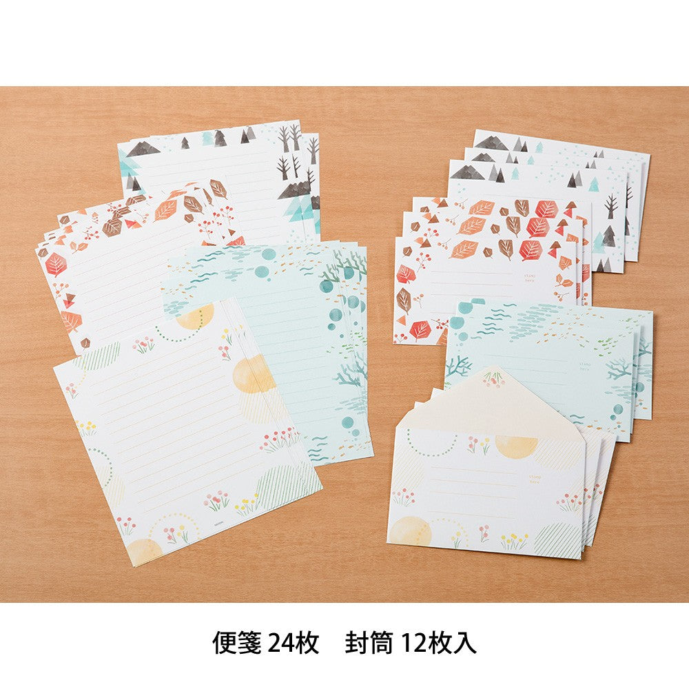 Midori 512 Stationery Four Seasons Plants