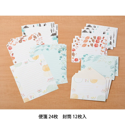 Midori 512 Stationery Four Seasons Plants
