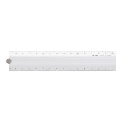 Midori 30cm Foldable Aluminium Ruler Silver