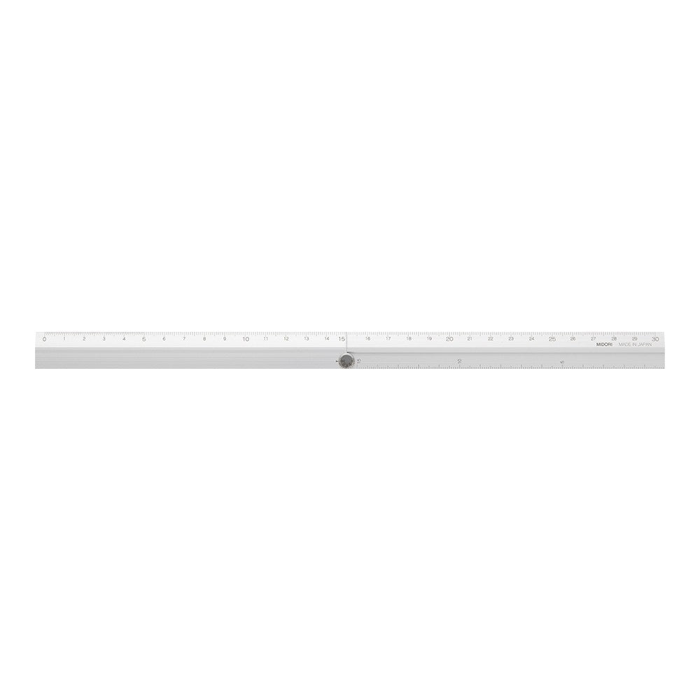 Midori 30cm Foldable Aluminium Ruler Silver