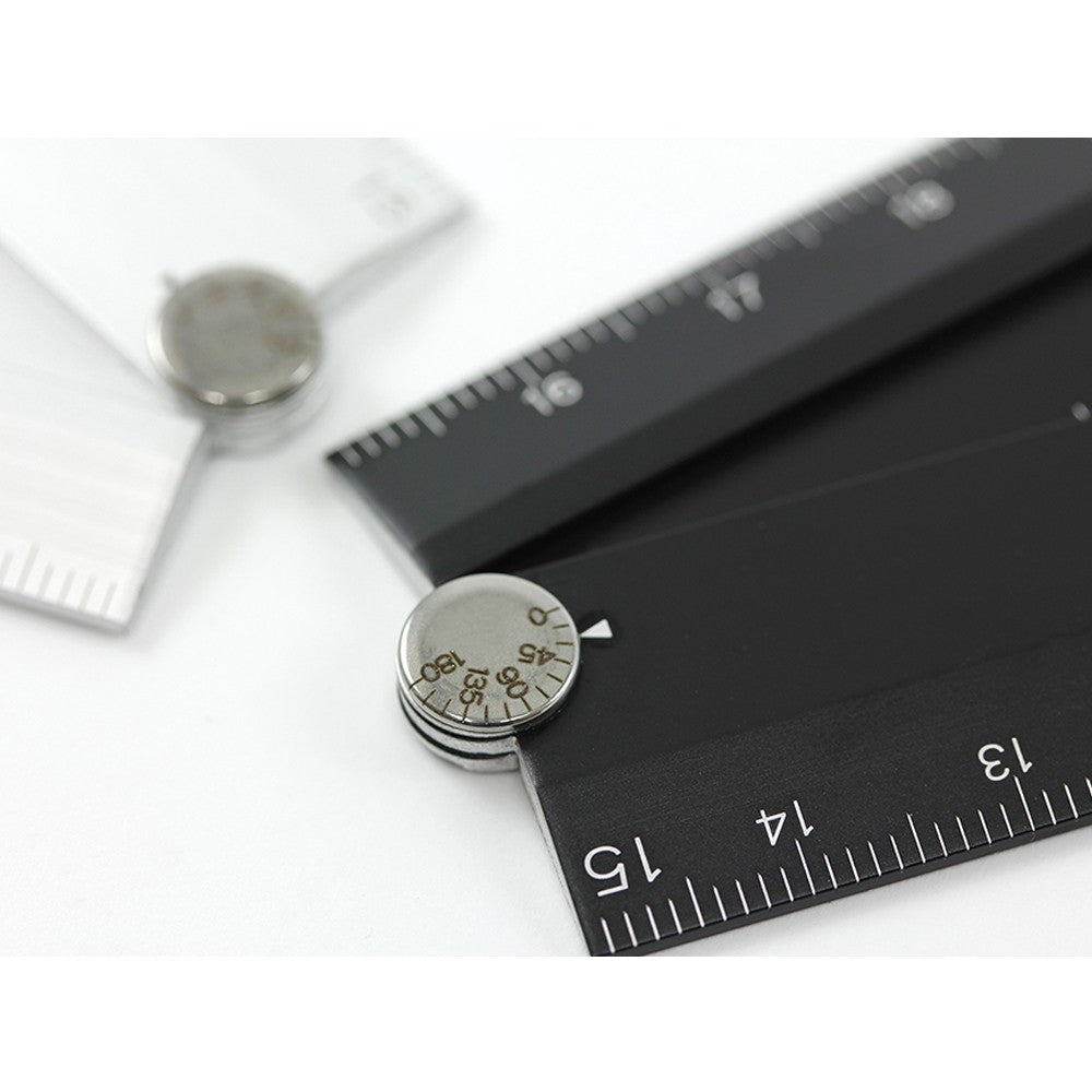 Midori 30cm Foldable Aluminium Ruler Silver