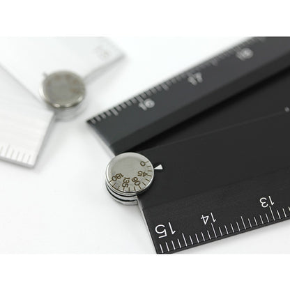 Midori 30cm Foldable Aluminium Ruler Silver