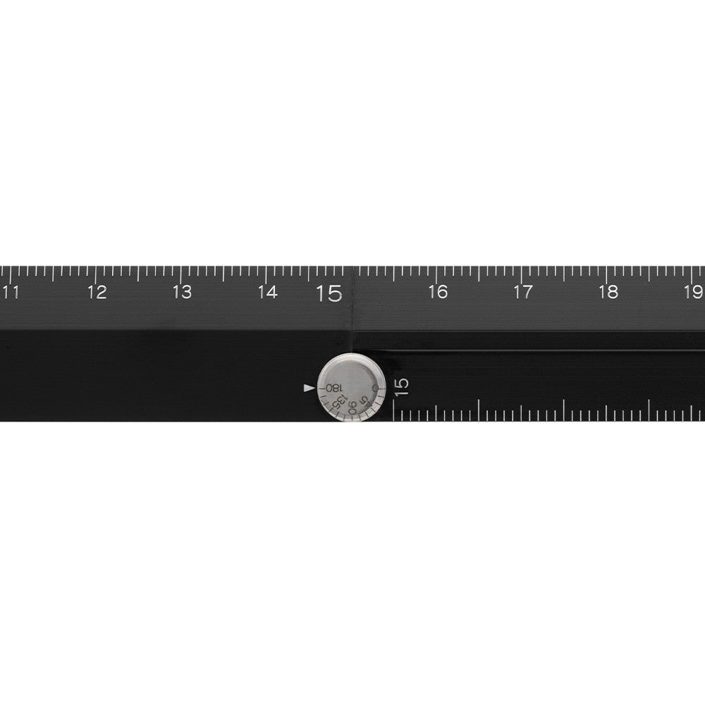 Midori 30cm Black Aluminium Folding Ruler