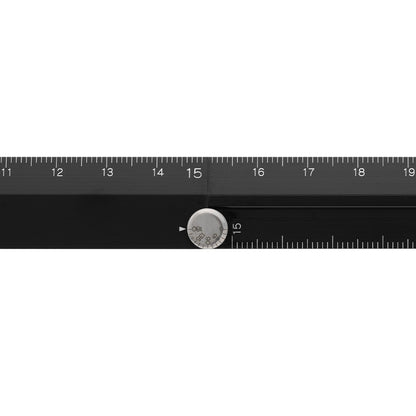 Midori 30cm Black Aluminium Folding Ruler