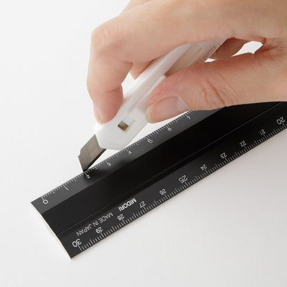 Midori 30cm Black Aluminium Folding Ruler