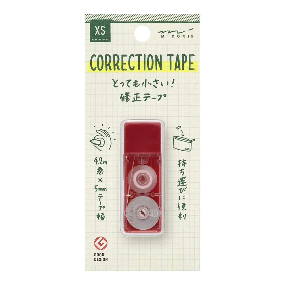 Midori XS Correction Tape Red