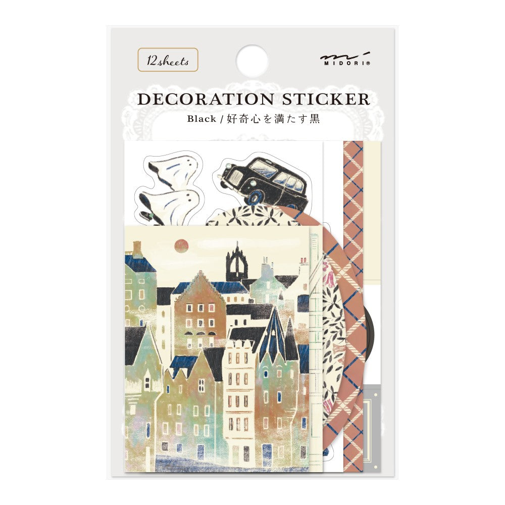 Midori Decorative Stickers | Black