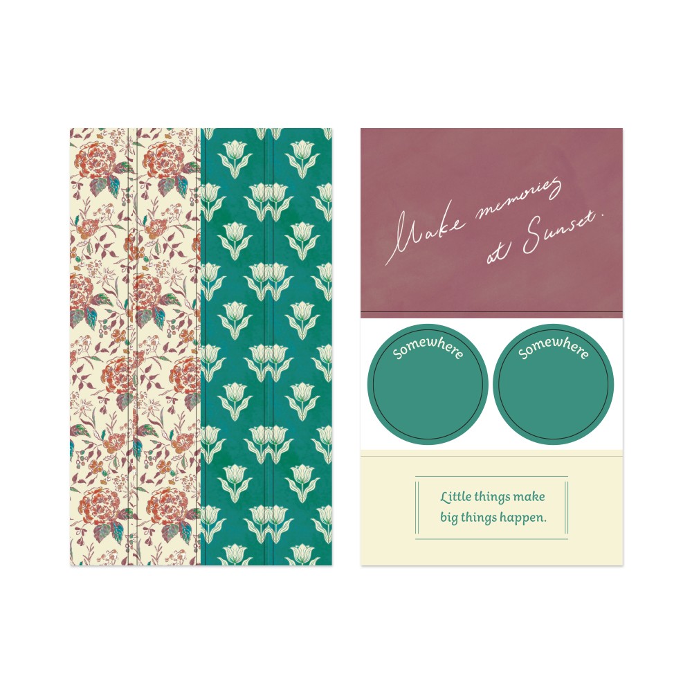 Midori Decorative Stickers | Dark Red