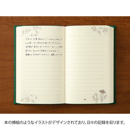Midori Diary 1 Day 1 Page | Flowers