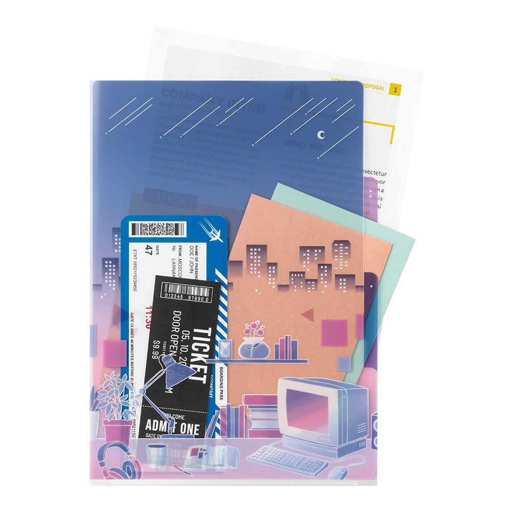 Folder Midori Trzy Kieszonki A4 | City Pop
