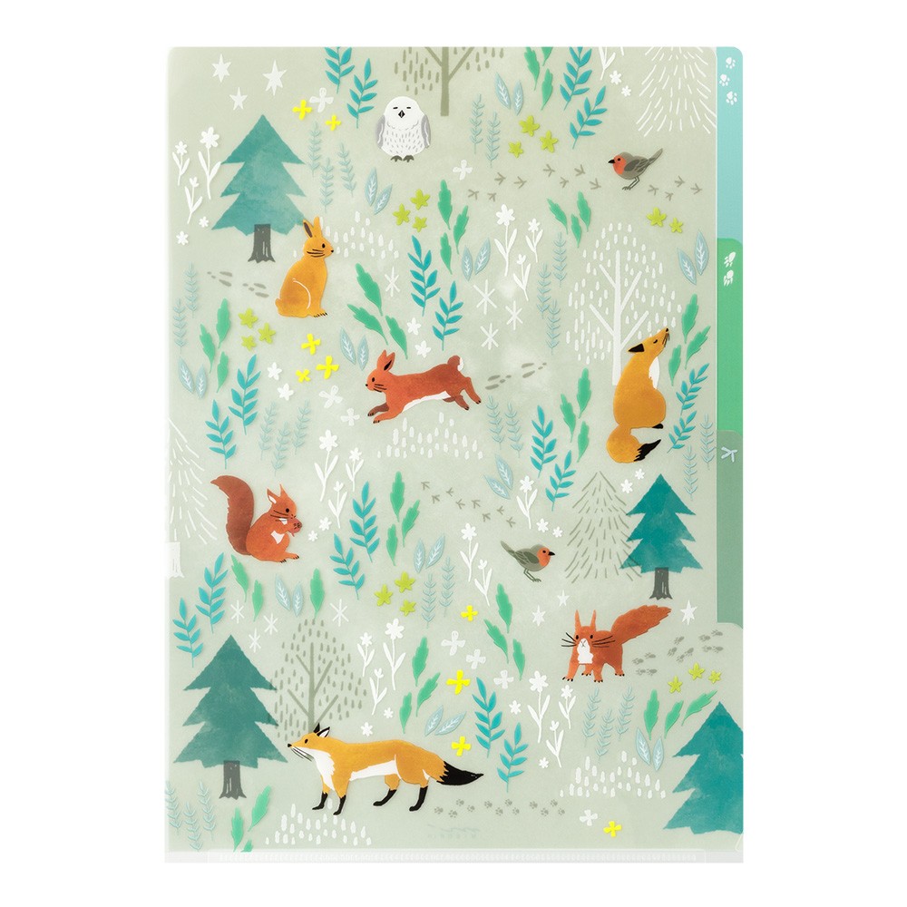 Folder Midori Trzy Kieszonki A4 | Nordic Animals