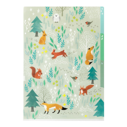 Folder Midori Trzy Kieszonki A4 | Nordic Animals