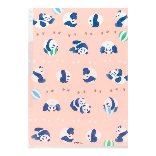 Midori A4 Three Pocket Folder | Panda