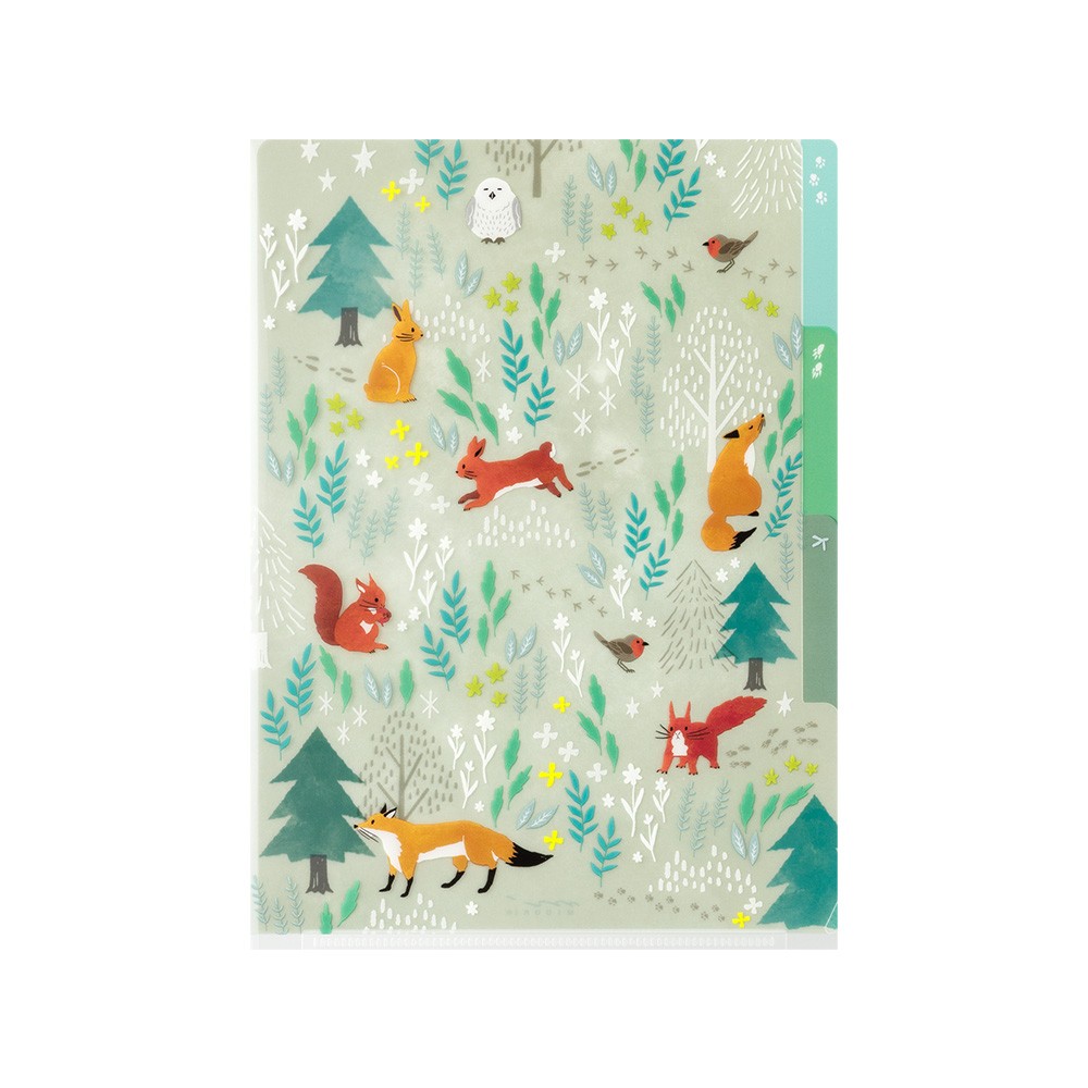 Folder Midori Trzy Kieszonki A5 | Nordic Animals