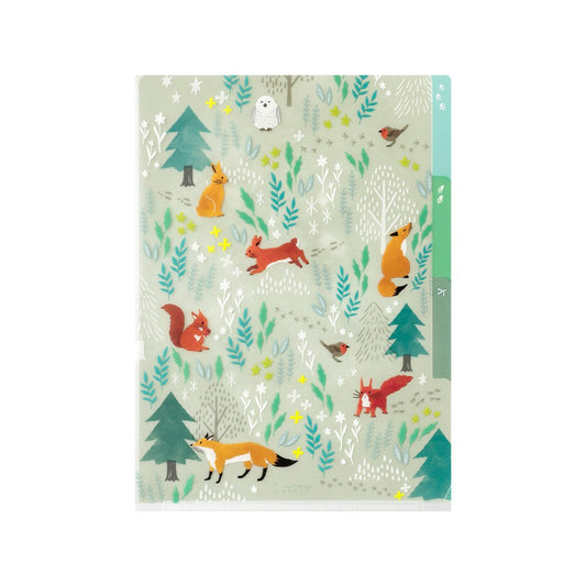 Folder Midori Trzy Kieszonki A5 | Nordic Animals