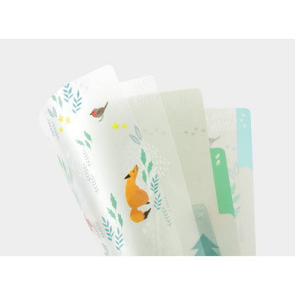 Midori A5 Three Pocket Folder | Nordic Animals