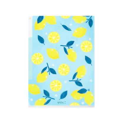 Midori A5 Three Pocket Folder | Lemon
