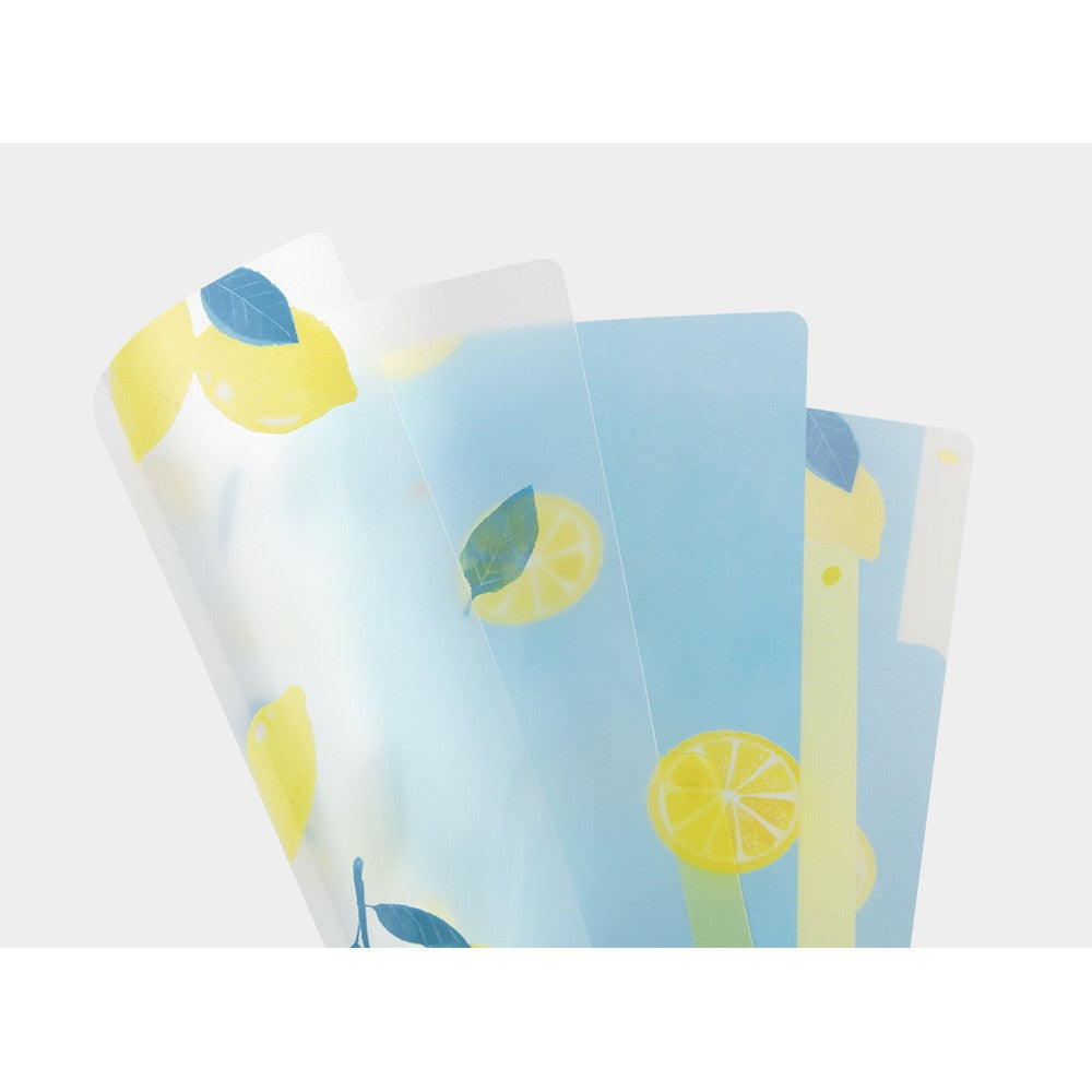 Midori A5 Three Pocket Folder | Lemon