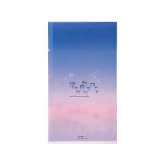 Midori Three-Pocket A5 Slim Folder with Flap | City Pop