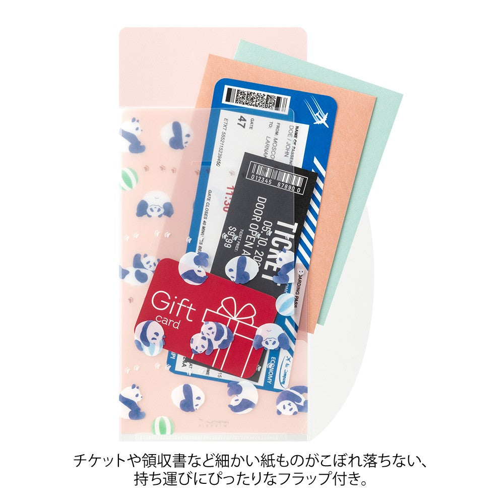 Midori Three Pocket A5 Slim Folder with flap | Panda