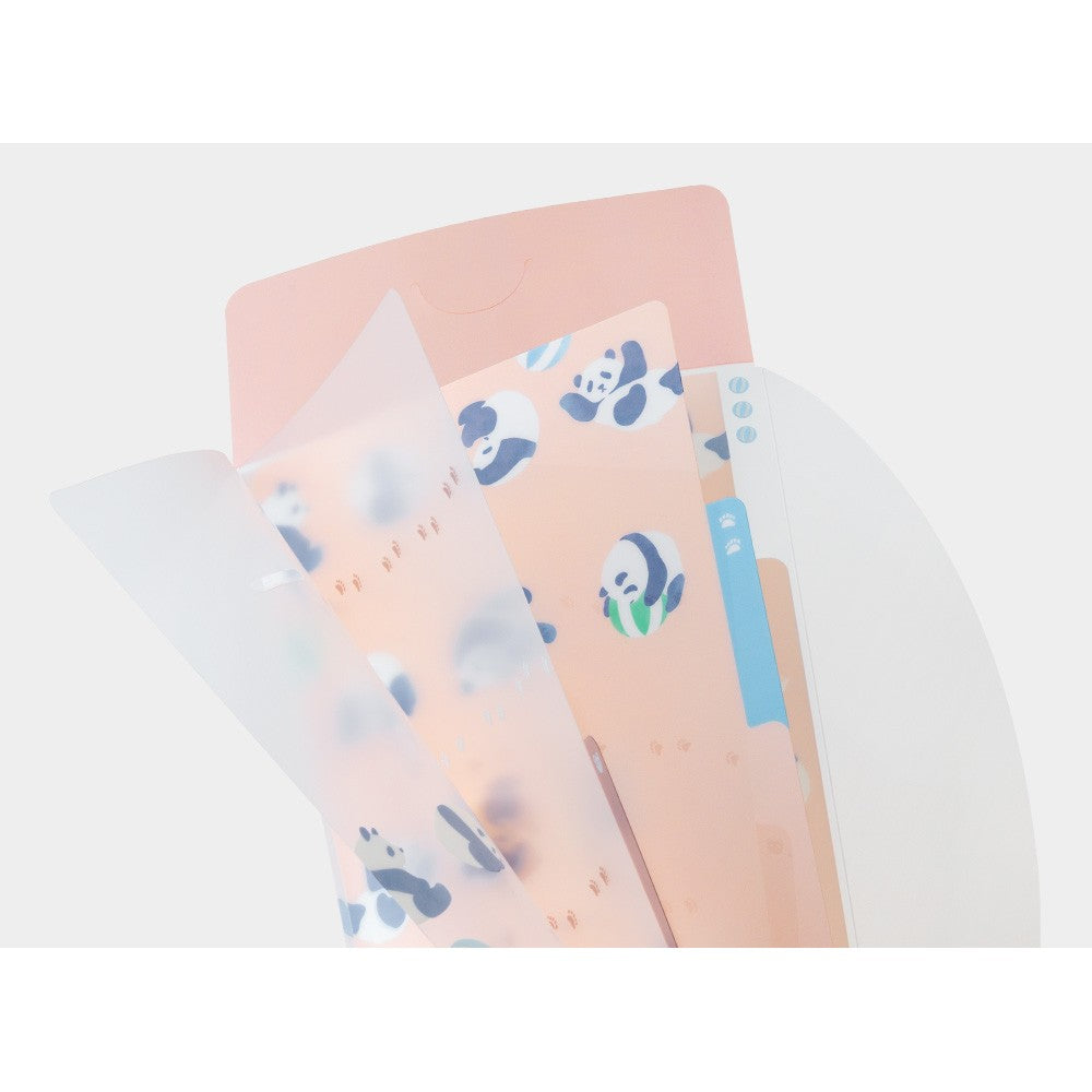 Midori Three Pocket A5 Slim Folder with flap | Panda