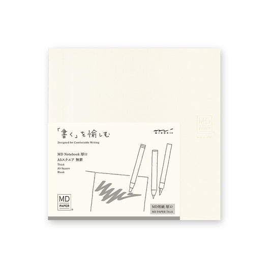 MD Paper A5 Square Thick Notepad | Plain