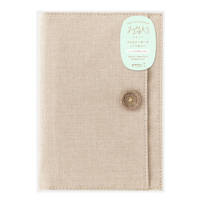 Midori Yuru Log B6 Canvas Cover | Beige