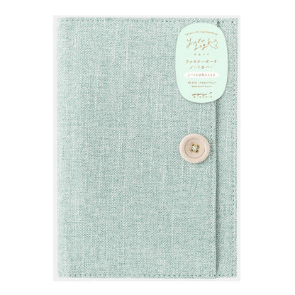 Midori Yuru Log B6 Canvas Cover | Blue
