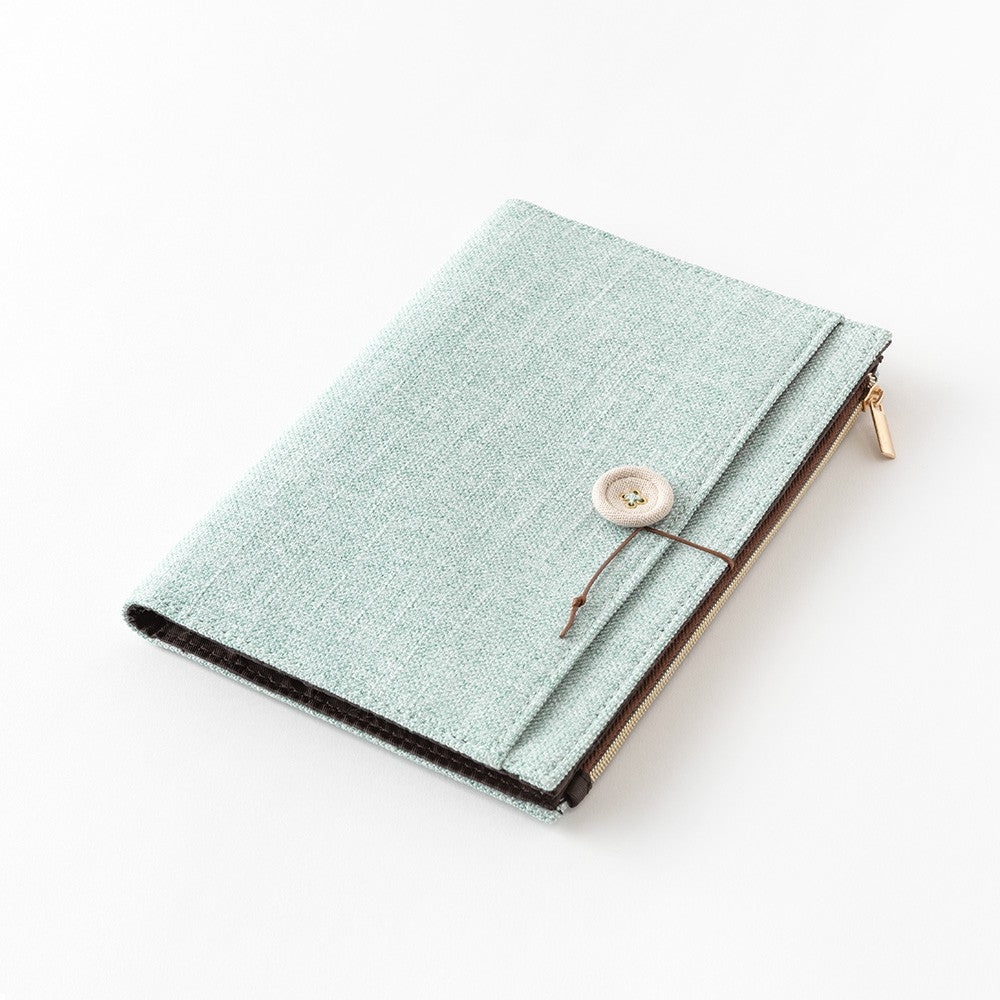 Midori Yuru Log B6 Canvas Cover | Blue