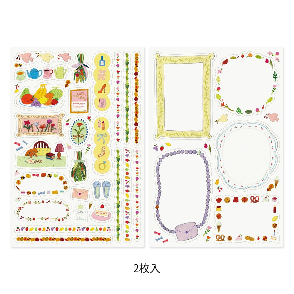 Midori Yuru Log Stickers 2 Sheets | Life
