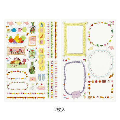 Midori Yuru Log Stickers 2 Sheets | Life