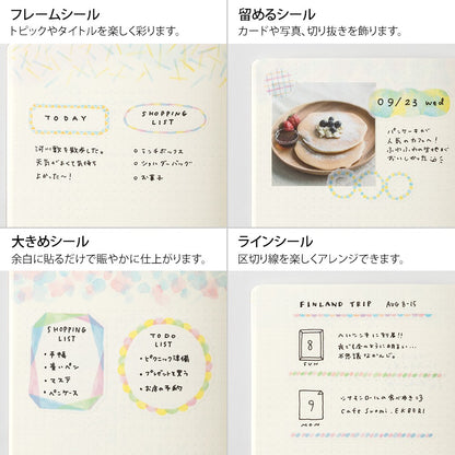 Naklejki Midori Yuru Log 2 Arkusze | Akwarela