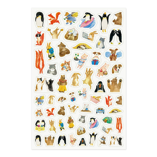 Midori Yuru Log Stickers | Animals