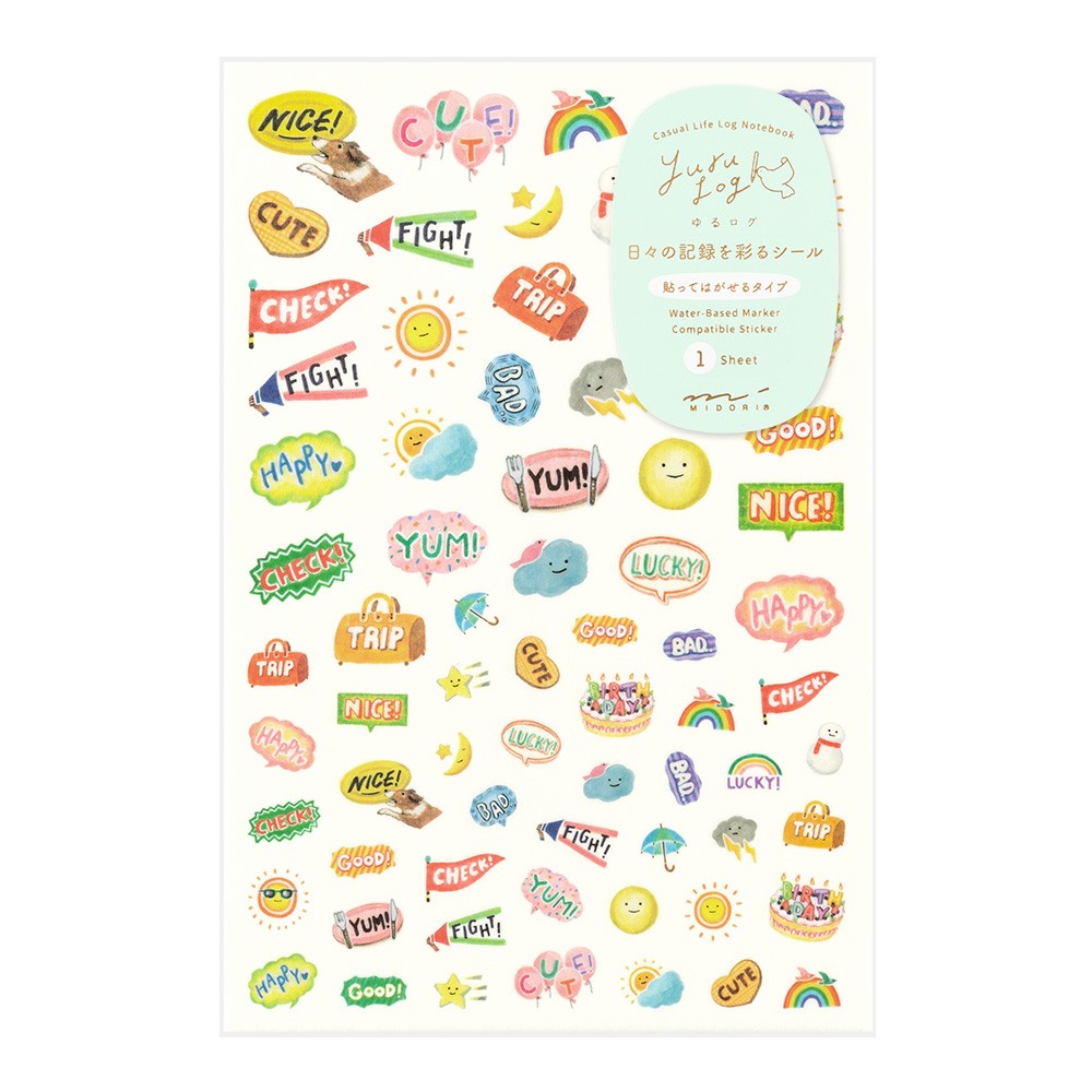 Midori Yuru Log Stickers | Captions