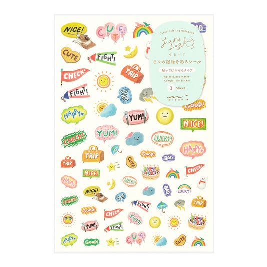 Midori Yuru Log Stickers | Captions