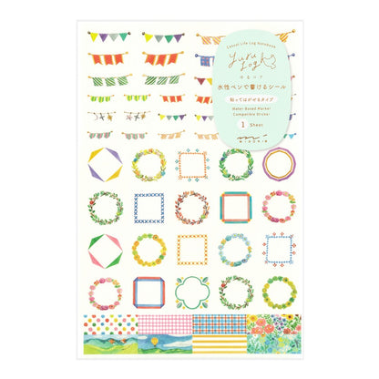 Midori Yuru Log Stickers | Embellishments