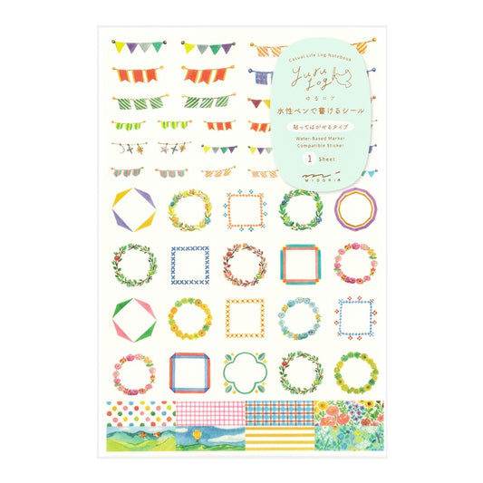 Midori Yuru Log Stickers | Embellishments